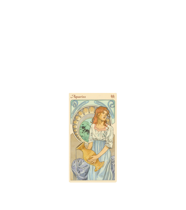 Horoscop Tarot VARSATOR model alb pe tricou