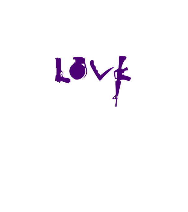Lovegun model alb pe tricou