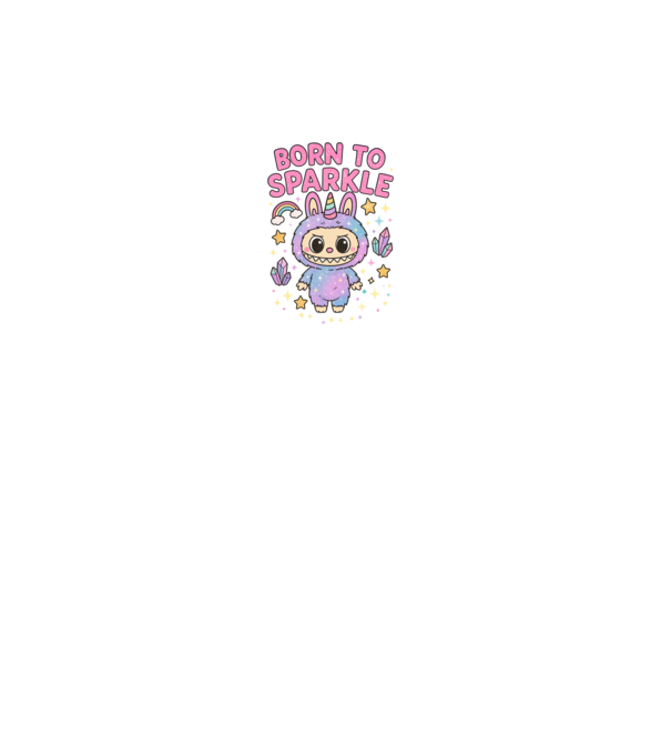 Born to sparkle model negru pe tricou