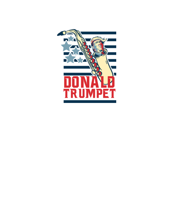 donald trumpet yoh model alb pe tricou