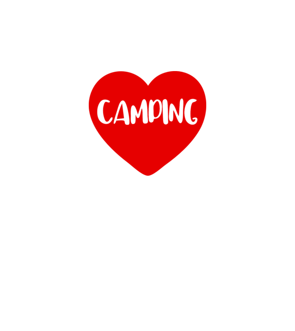 Camping heart model alb pe tricou