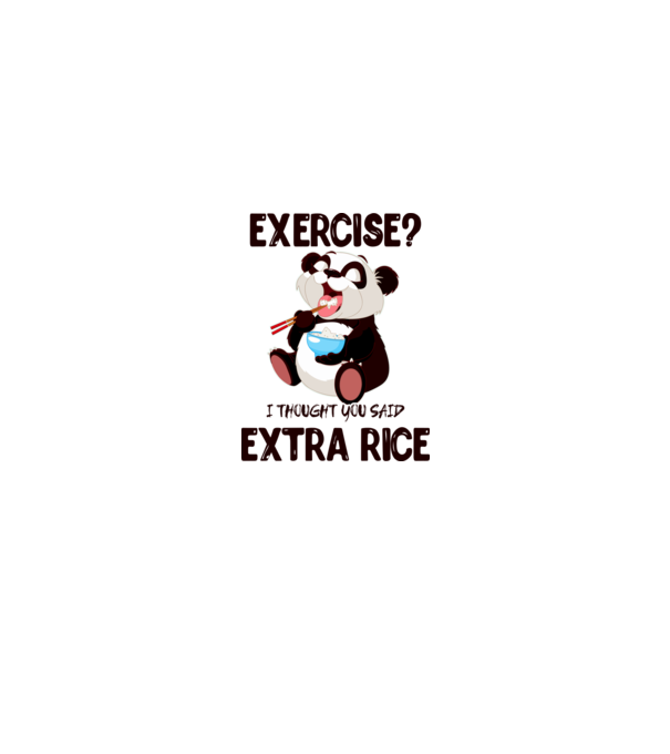 Exercise panda model alb pe tricou
