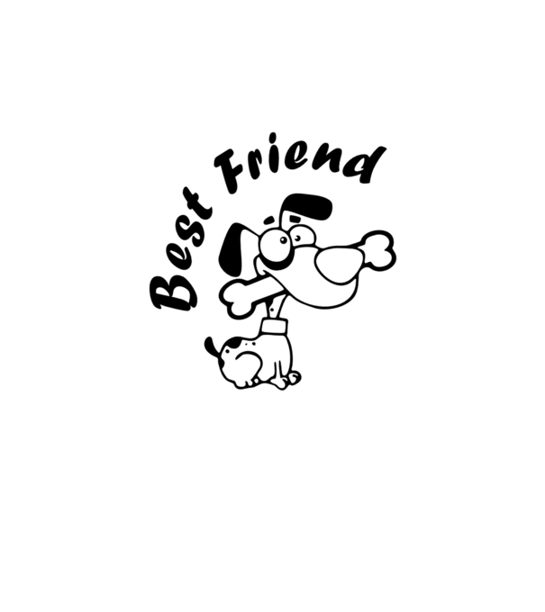 Best Friends model alb pe tricou