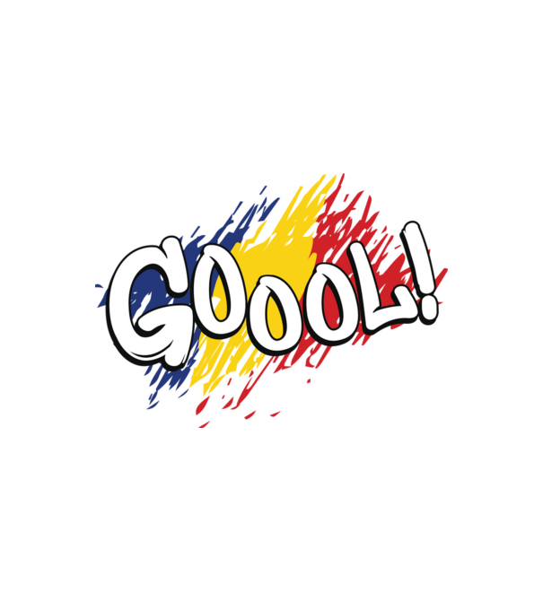 GOOOL model alb pe tricou