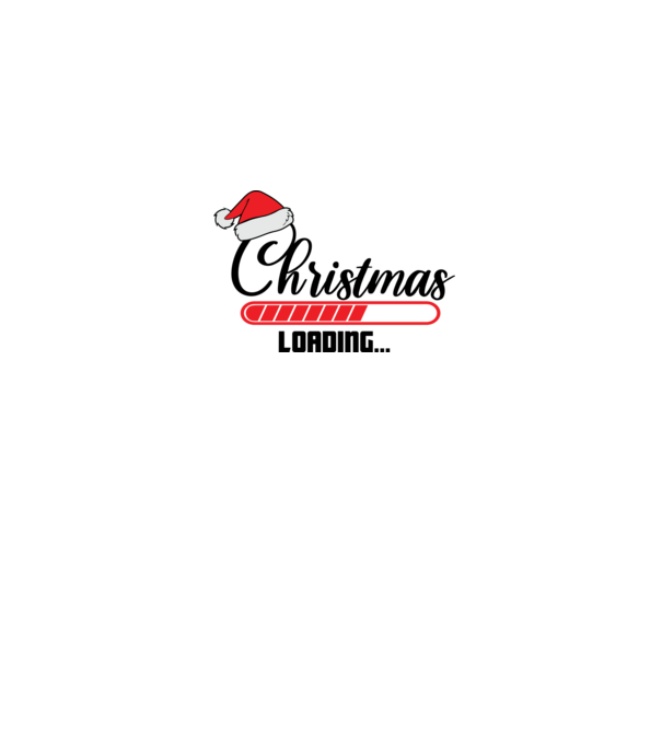 Christmas is loading model alb pe tricou