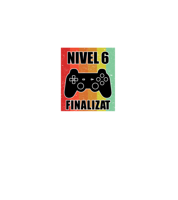 Nivel 6 finalizat model negru pe tricou