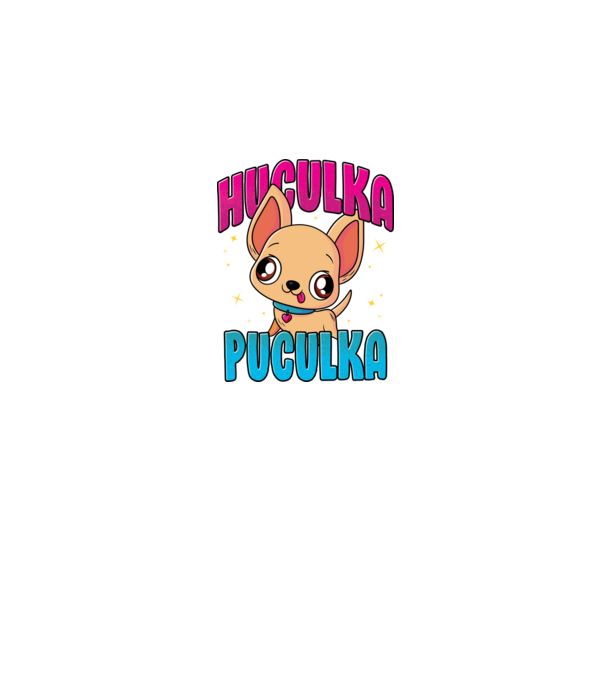 Huculka Puculka chivava model negru pe tricou