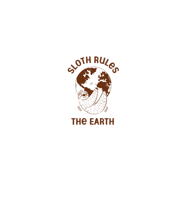 Sloth rules the world model alb pe tricou