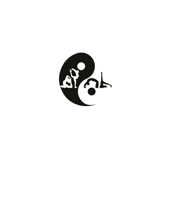 Yoga yin-yang model negru pe tricou