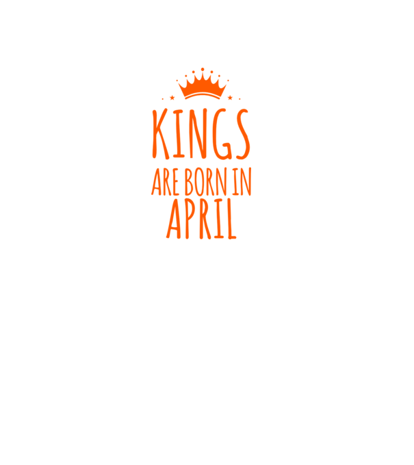Kings are born in - April model verde pe tricou