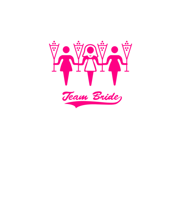 Team Bride model alb pe tricou