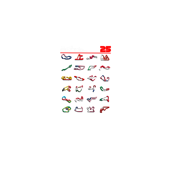 F1 calendar 2025 Negru model negru pe tricou