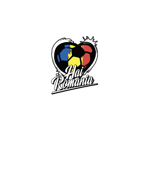 Hai romania heart model negru pe tricou