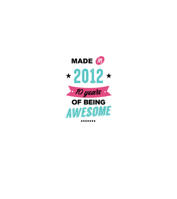 MADE in 2012 model alb pe tricou