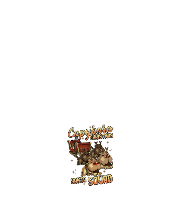 Capybara christmas santa squad model albastru închis pe tricou