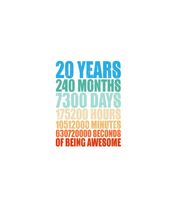 20 years of being awesome model negru pe tricou