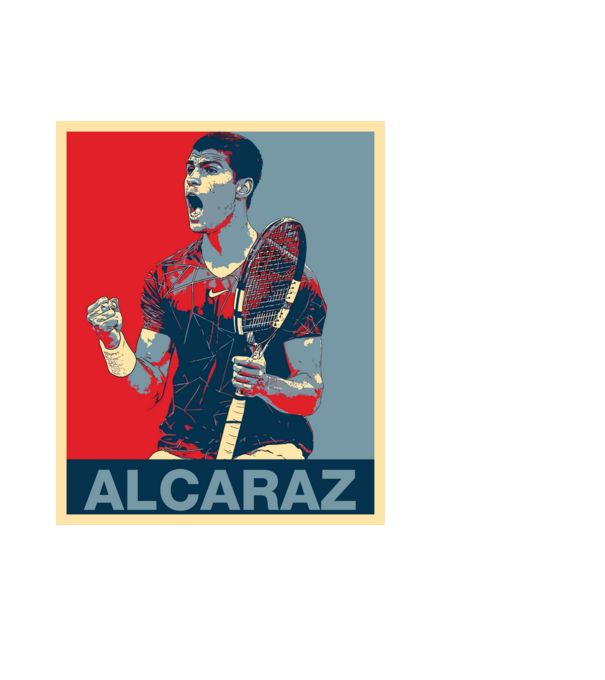 Carlos Alcaraz model negru pe tricou