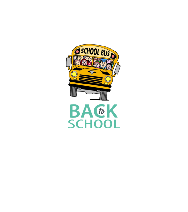 Back to school bus model negru pe tricou