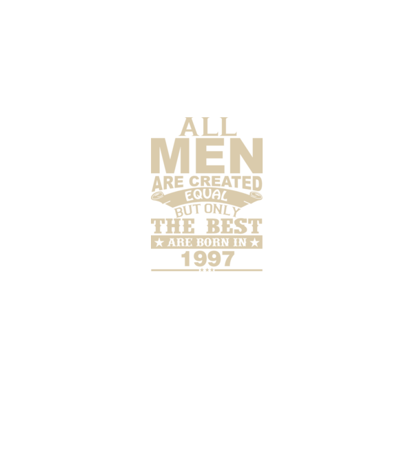 All men are created - 1997 model albastru închis pe tricou
