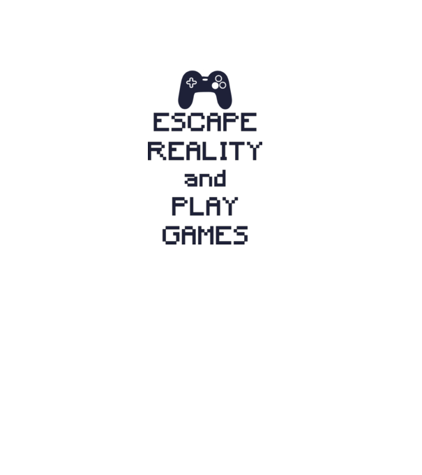 Escape reality model alb pe tricou