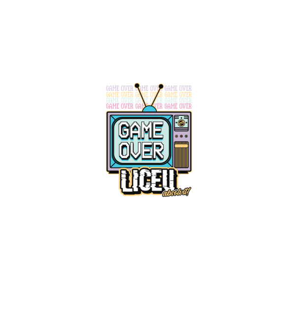Absolvire retro liceu model negru pe tricou