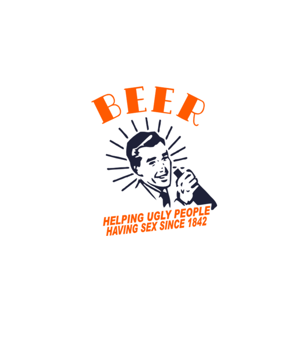 beeer model alb pe tricou