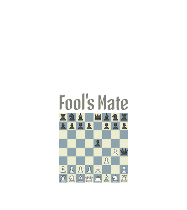 fool's mate model negru pe tricou