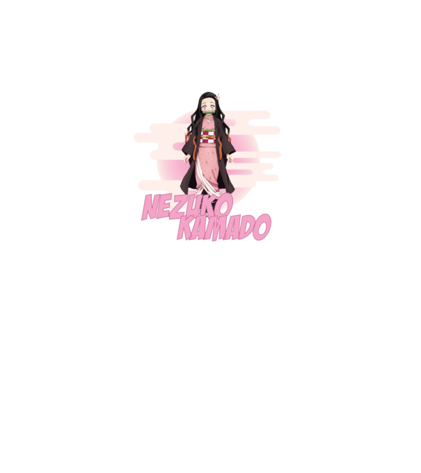 Demon Slayer  Nezuko model alb pe tricou