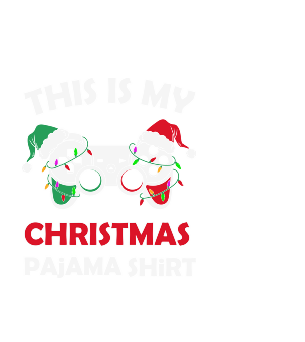 This is my christmas pajama model negru pe tricou