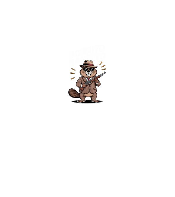 Bobrito Bandito model negru pe tricou