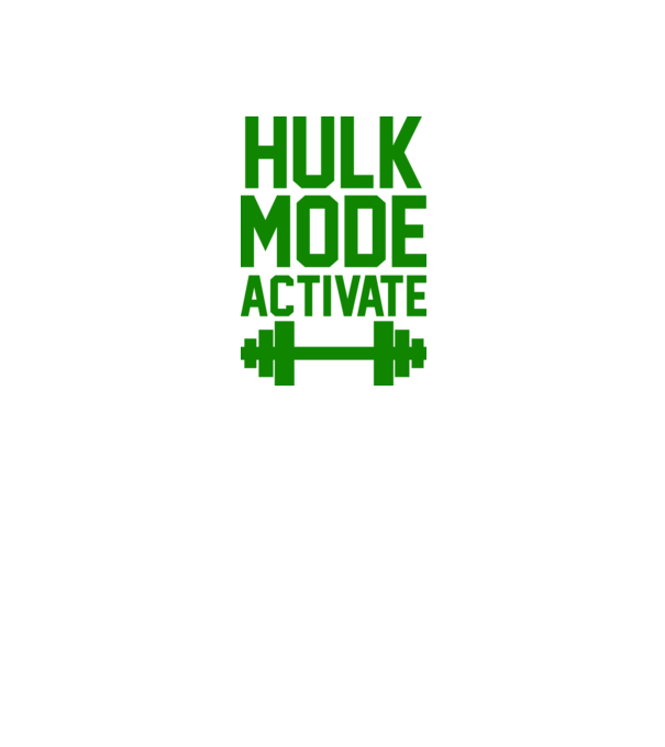 Hulk mode model alb pe tricou