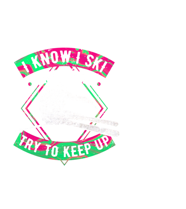 Skiing like a girl model negru pe tricou