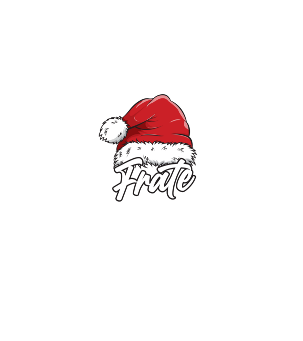 frate Santa Hat model negru pe tricou