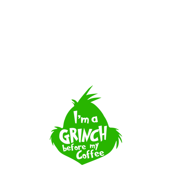 Grinch before coffee model negru pe tricou