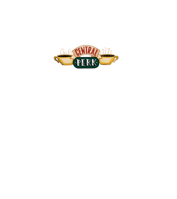 Central perk model alb pe tricou