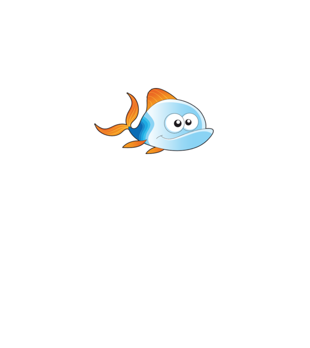 Fish model alb pe tricou