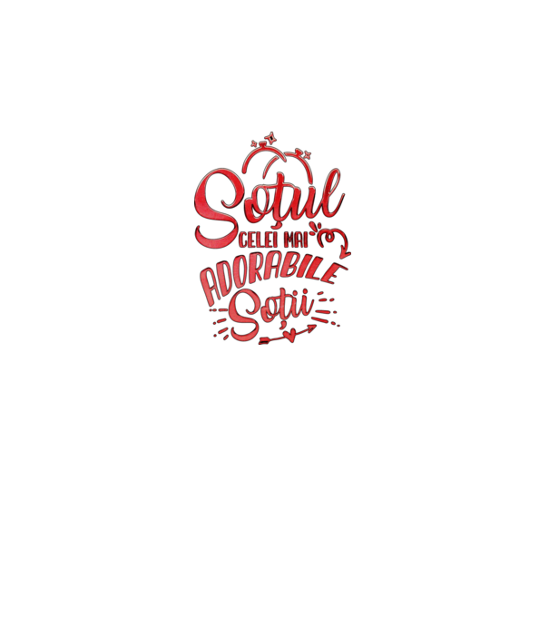 Soțul celei mai adorabile soții model negru pe tricou