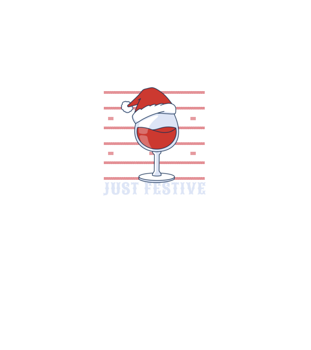 Not drunk just festive ugly sweater model negru pe tricou