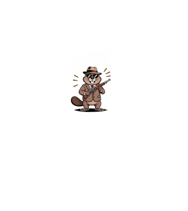 Bobrito Bandito model negru pe tricou