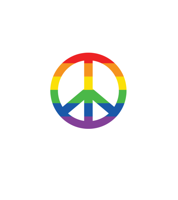 Peace pride model alb pe tricou