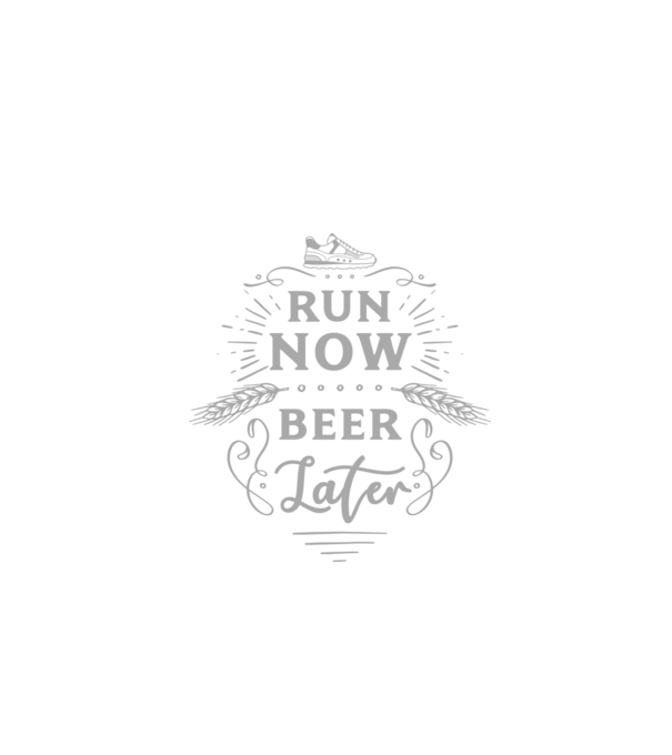 Run now beer later vintage model negru pe tricou