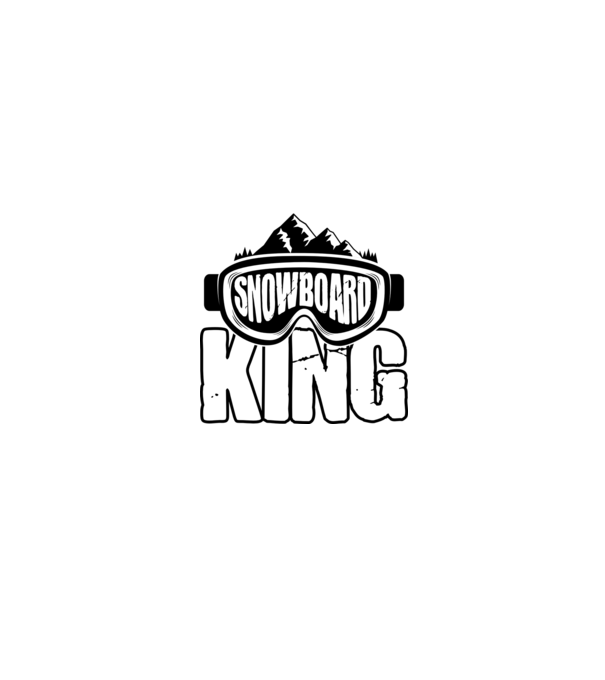 Snowboard king 01 model negru pe tricou