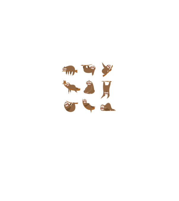 Sloth yoga model negru pe tricou