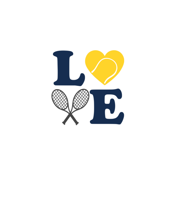 LOVE Tennis model alb pe tricou