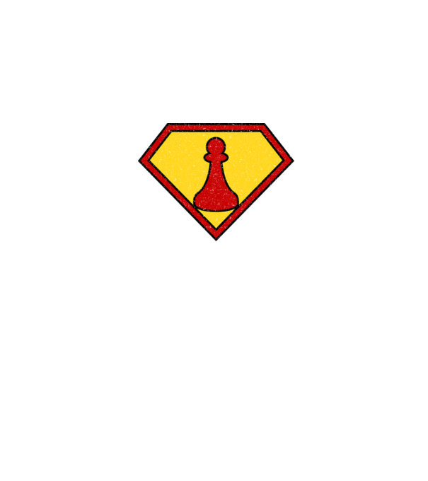 SuperChess pion de șah model albastru închis pe tricou