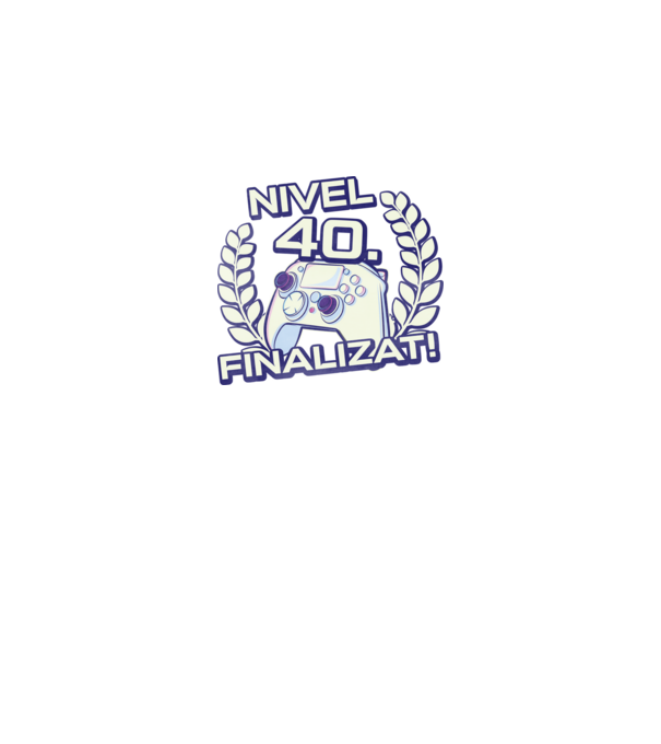 Nivel 40 finalizat! model negru pe tricou