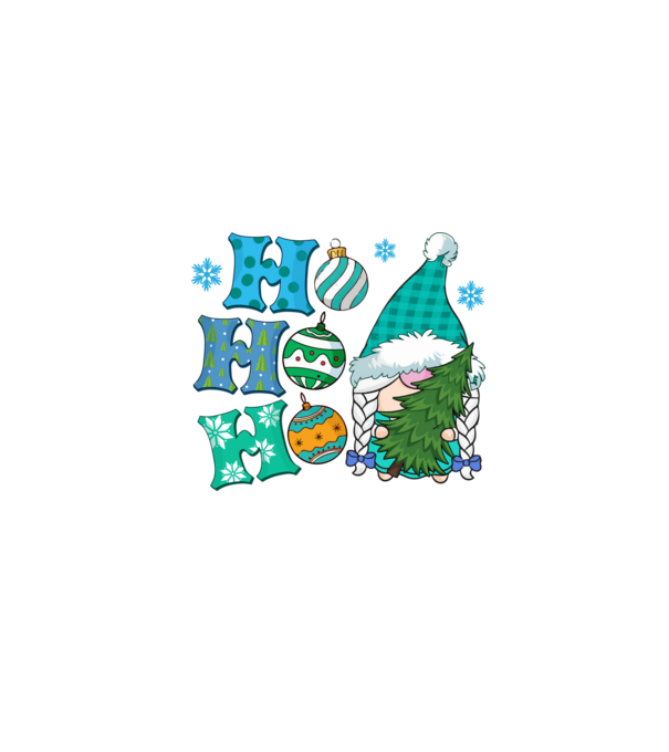 Ho-ho-ho gnome model turcoaz pe tricou