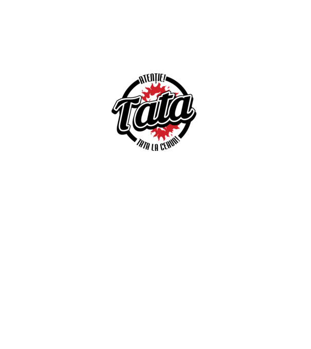 Atenție! Tata la ceaun! model alb pe tricou