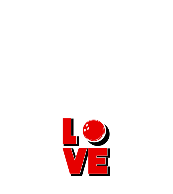 Love bowling model albastru deschis pe tricou