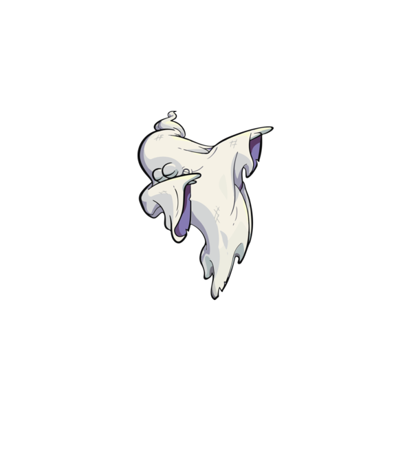 Dab ghost model negru pe tricou